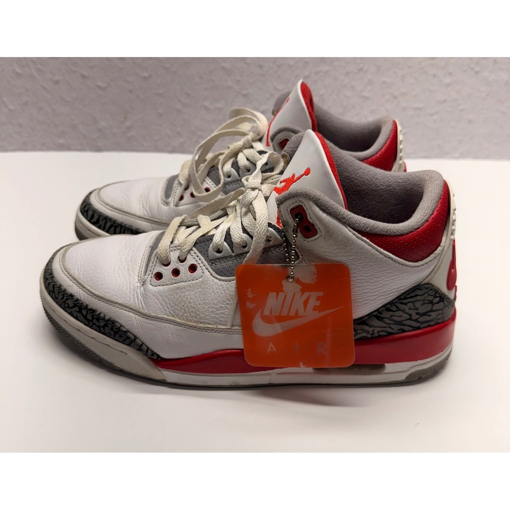 Nike Air Jordan 3 Retro Fire Red 2022 White Red Grey DN3707-160 Mens 9.5